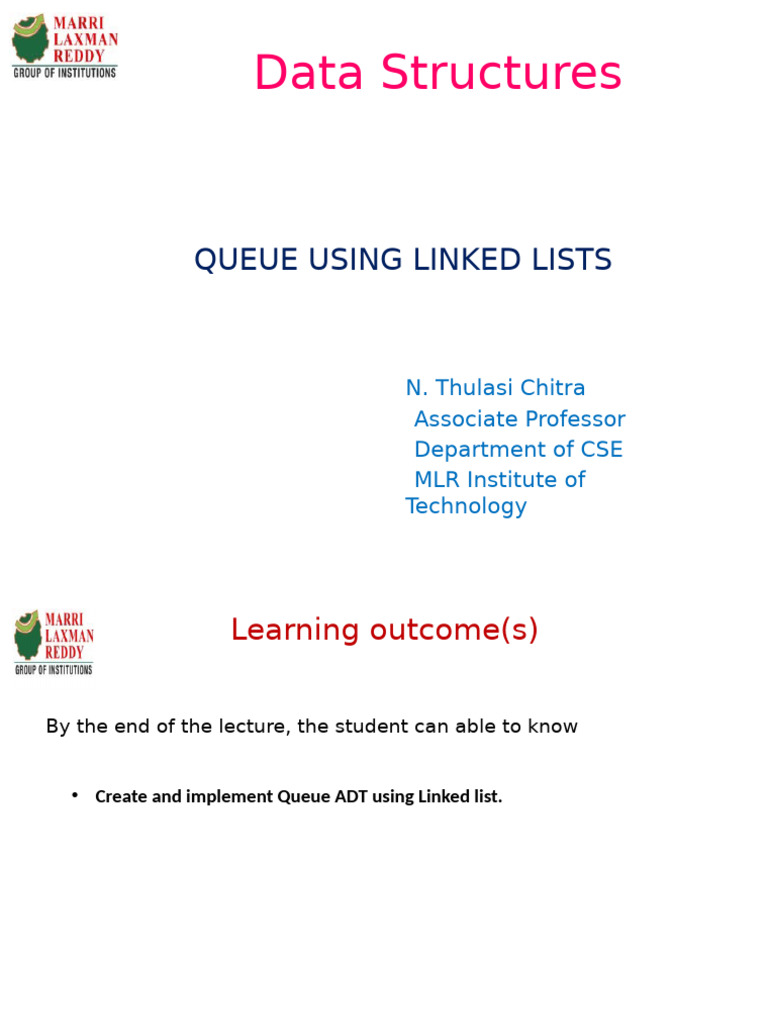 Lec7-Queue Using Linked List | PDF