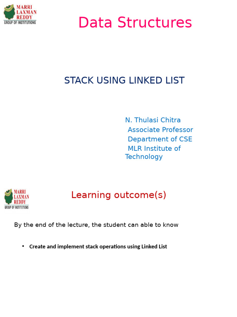 Lec3-Stack Using Linked List | PDF