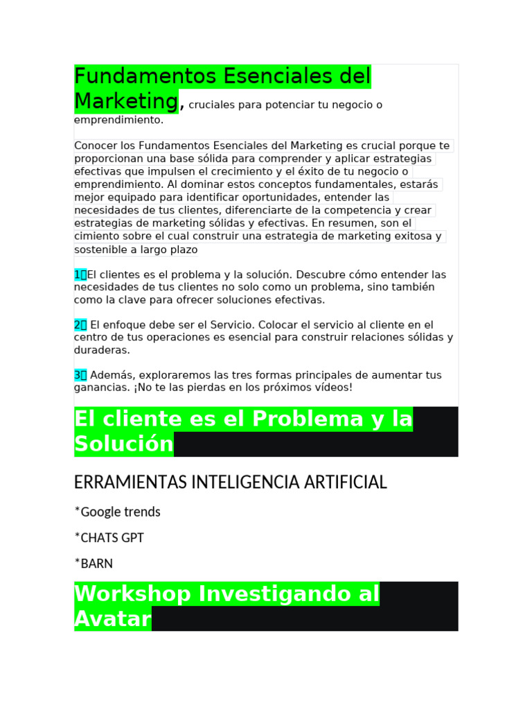 Fundamentos Esenciales Del Marketing | PDF | Marketing | Publicidad digital