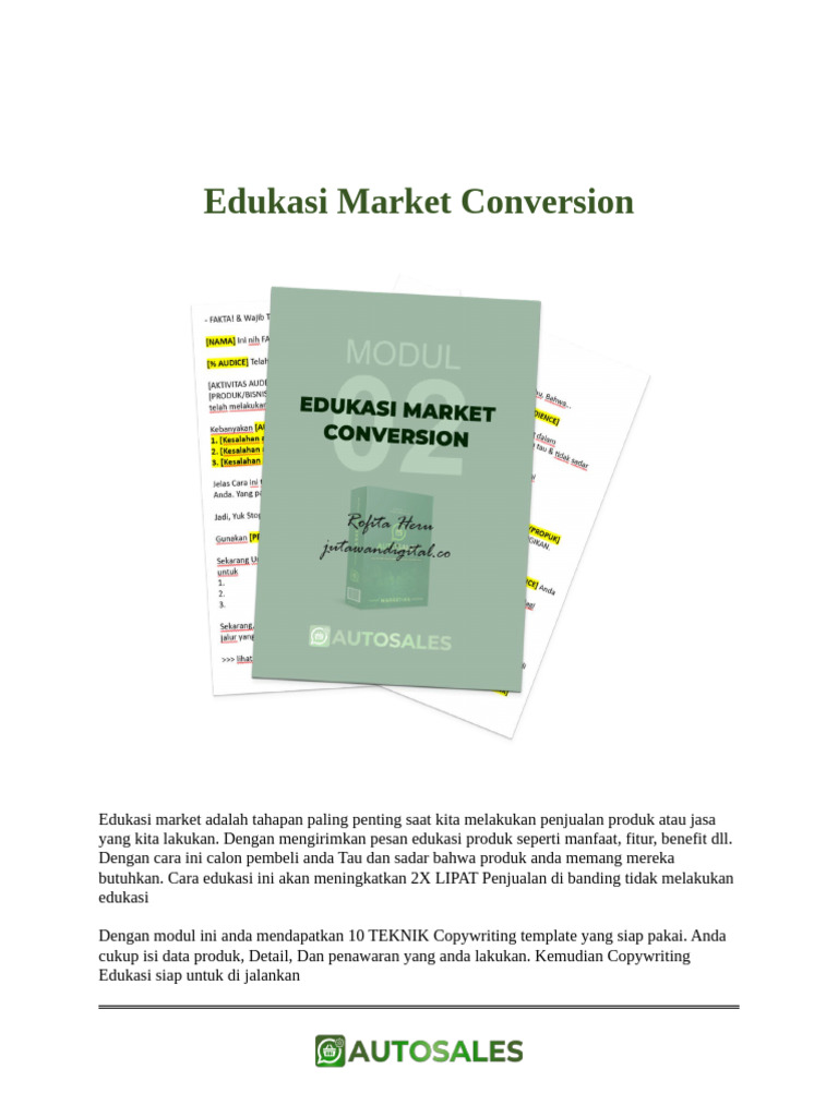 Edukasi Market Conversion | PDF
