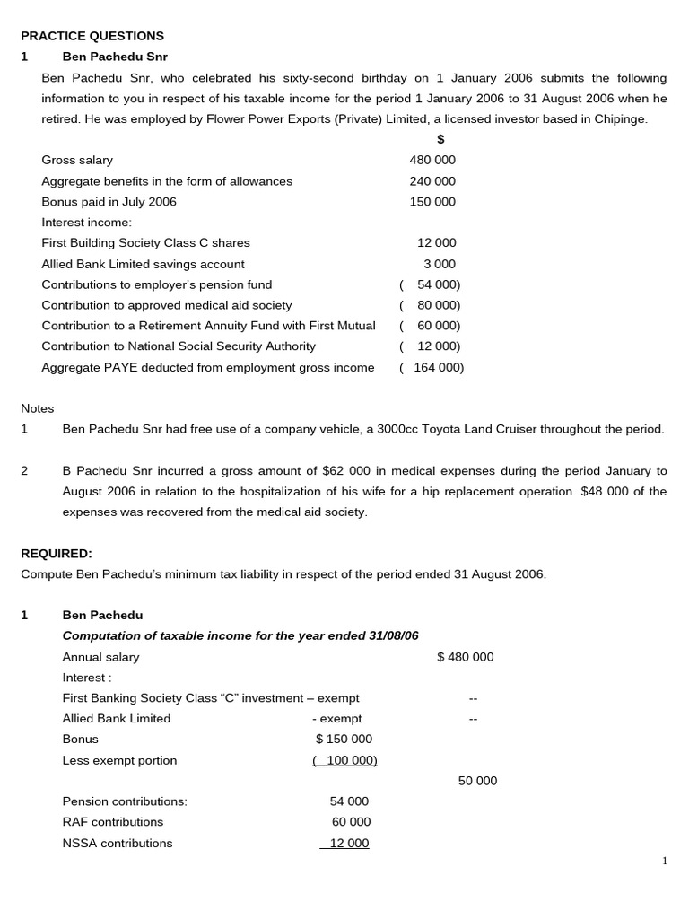 Practice Questions | PDF | Taxes | Cattle