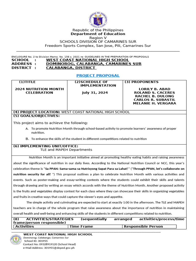 Nutrition Month Template