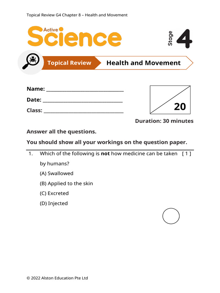 Active Science 4 C8 Topical Review 136d0707b7cd7638 | PDF