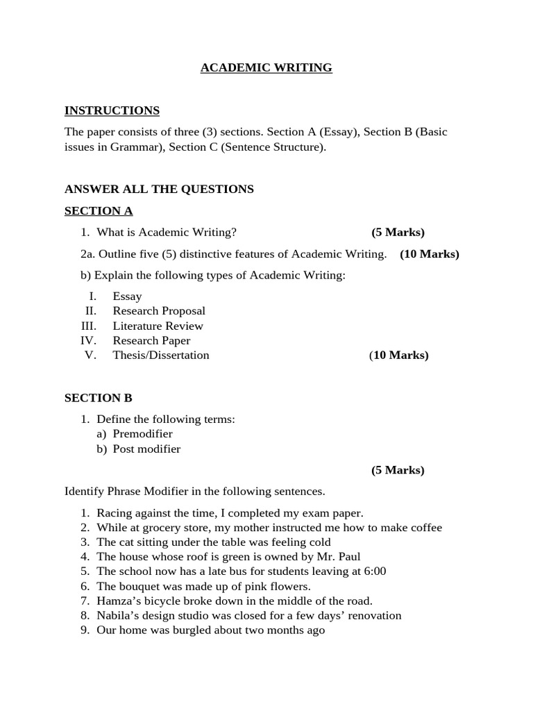 English Language Questions | PDF