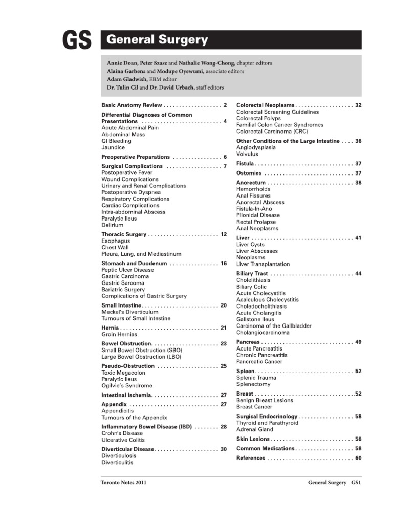 Comprehensive General Surgery Guide | PDF | Gastroesophageal Reflux ...