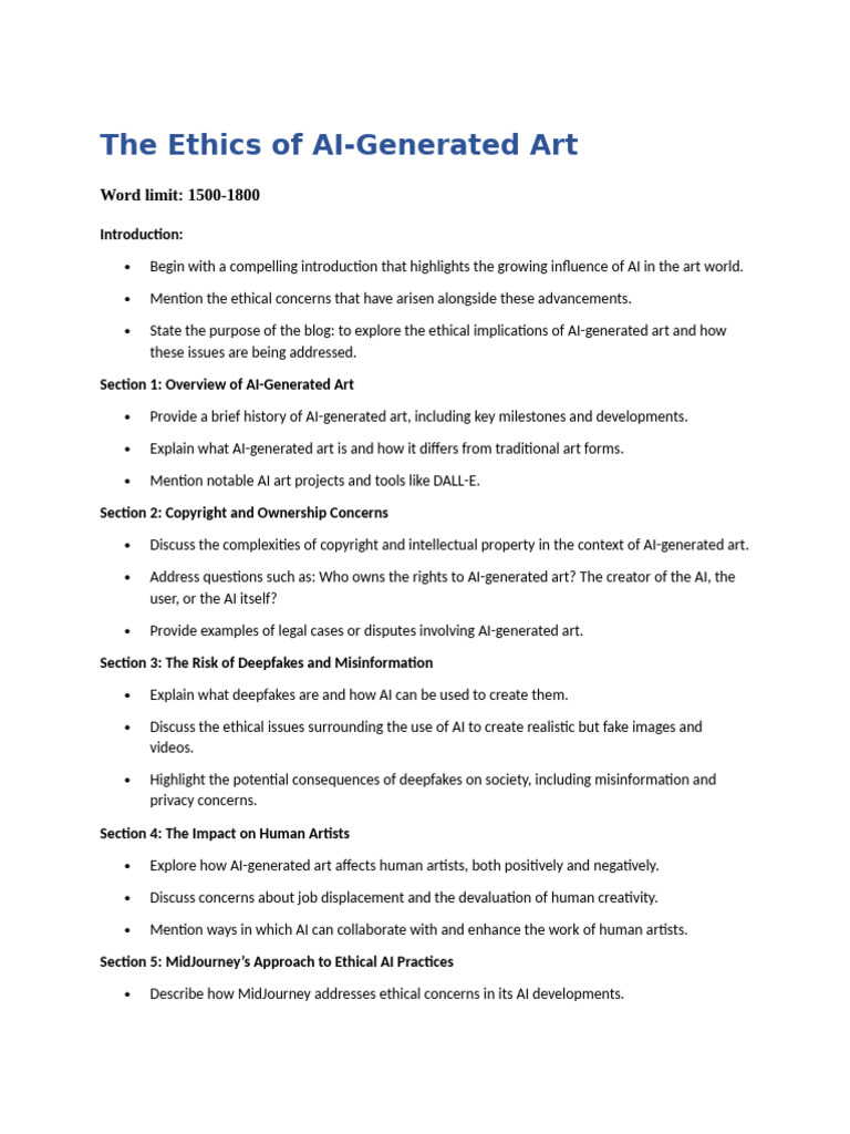 The Ethics of AI-Generated Art | PDF