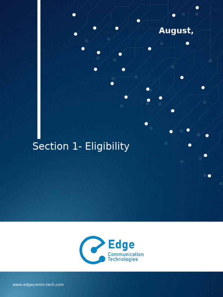 Edge - Eligibility Document Document | PDF