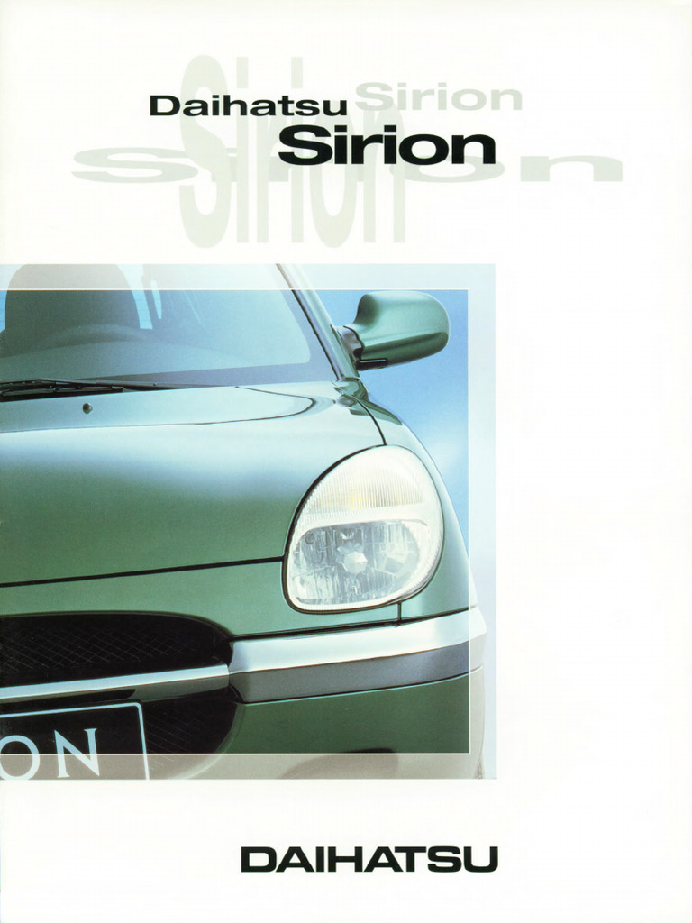 1999 DAIHATSU SIRION OWNERS MANUAL USTOREORE PDF visual data 4