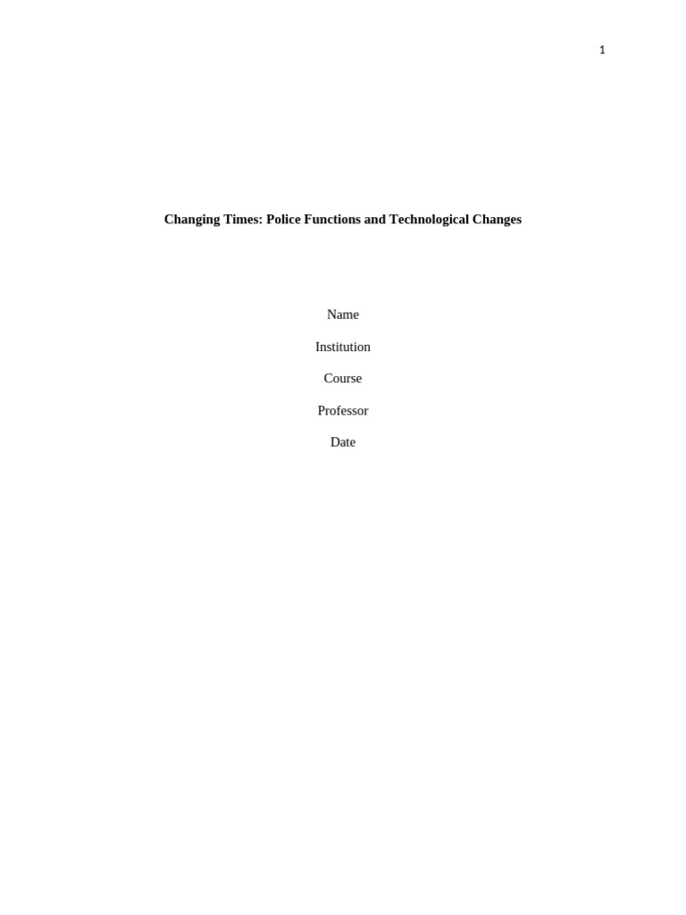 Changing Times PDF Police Crimes