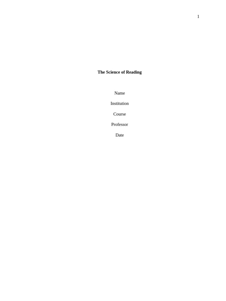 The Science of Reading | PDF | Phonics | Learning