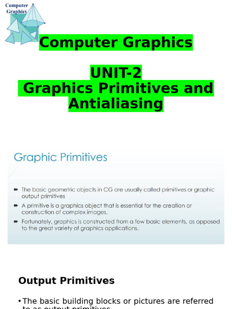 CG Unit 2 Notes | PDF