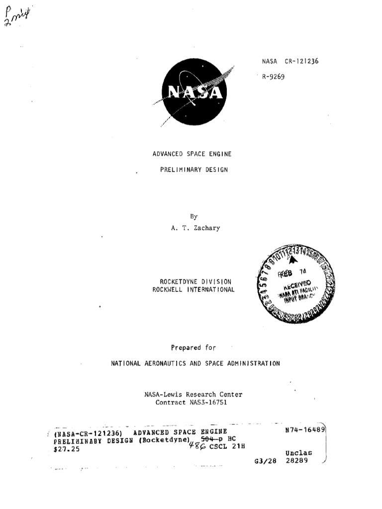 NASA Rocketdyne Advanced Space Engine | PDF