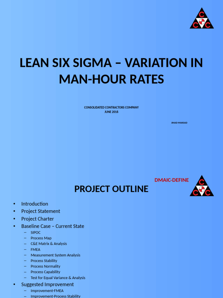 Optimizing Man-Hour Rates with Six Sigma | PDF | P Value | Statistical ...