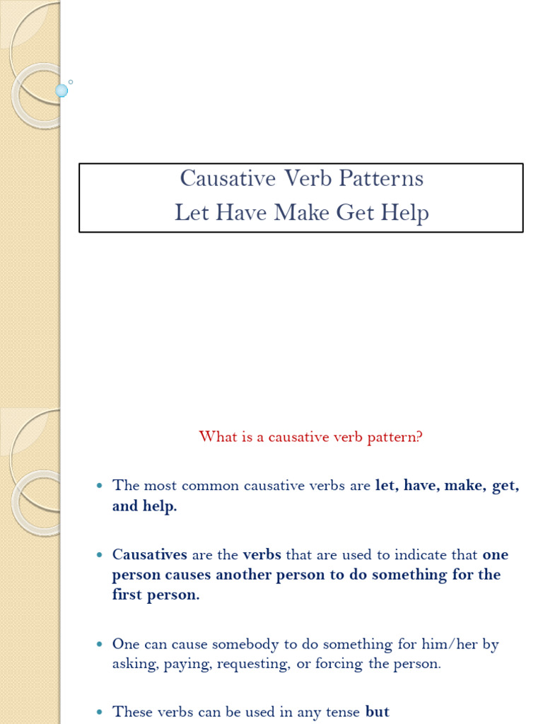 PET Week 30-1 - Causative Verb Patterns | PDF