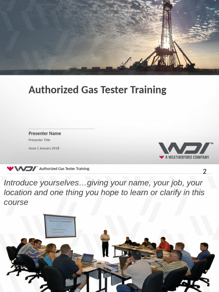 Authorized Gas Tester Training: Presenter Name | PDF