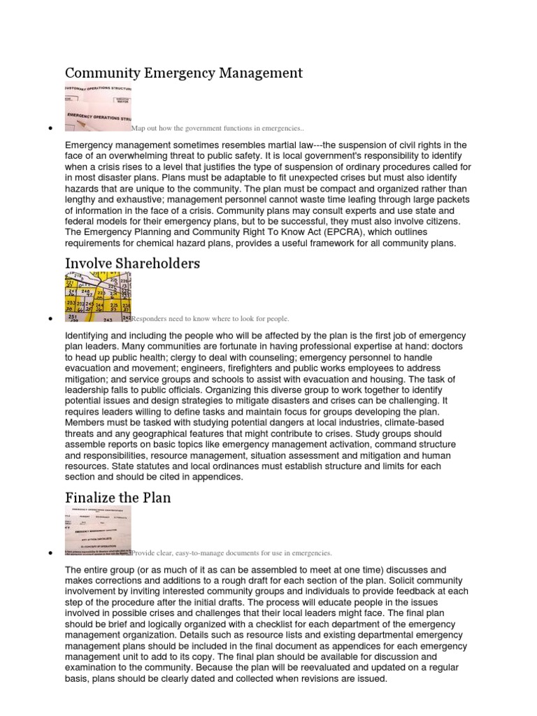 Community Emergency Management Guide | PDF | Emergency Management ...