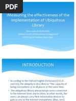 Measuring the Effectiveness of the Implementation Of