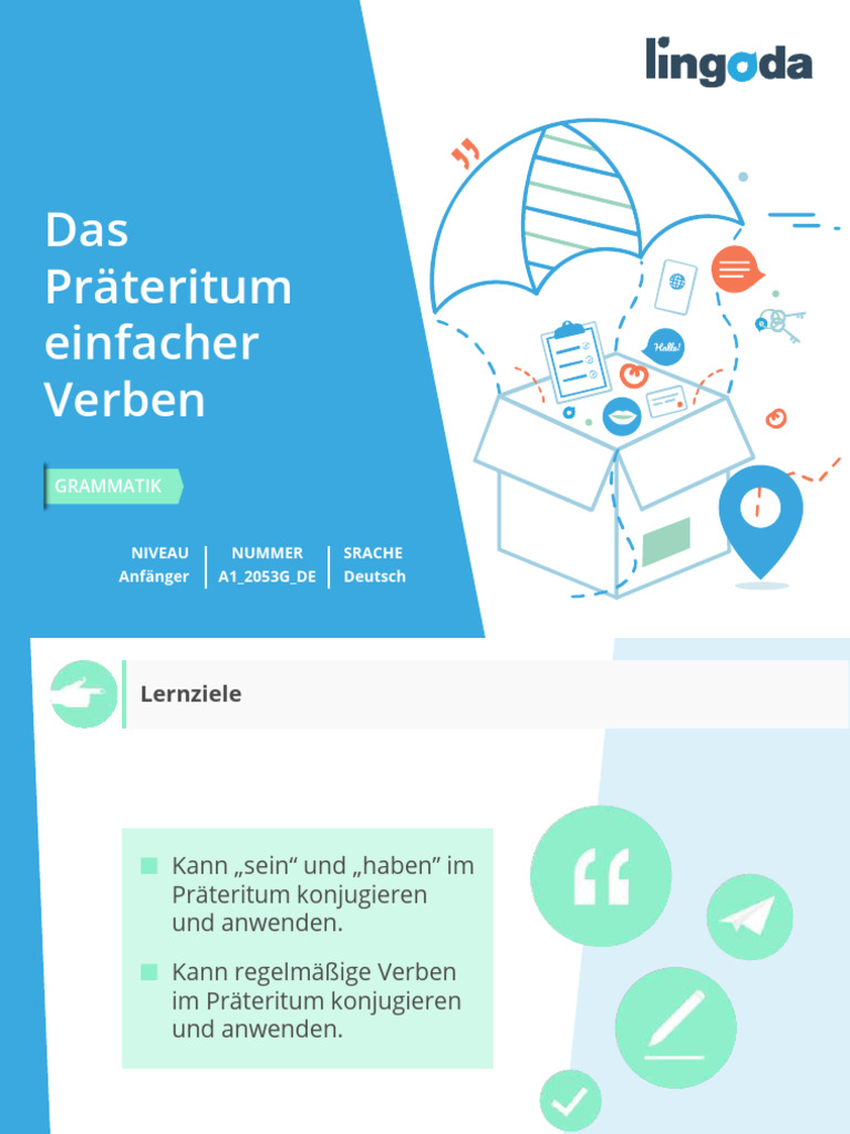 Pr teritum Einfacher Verben PDF
