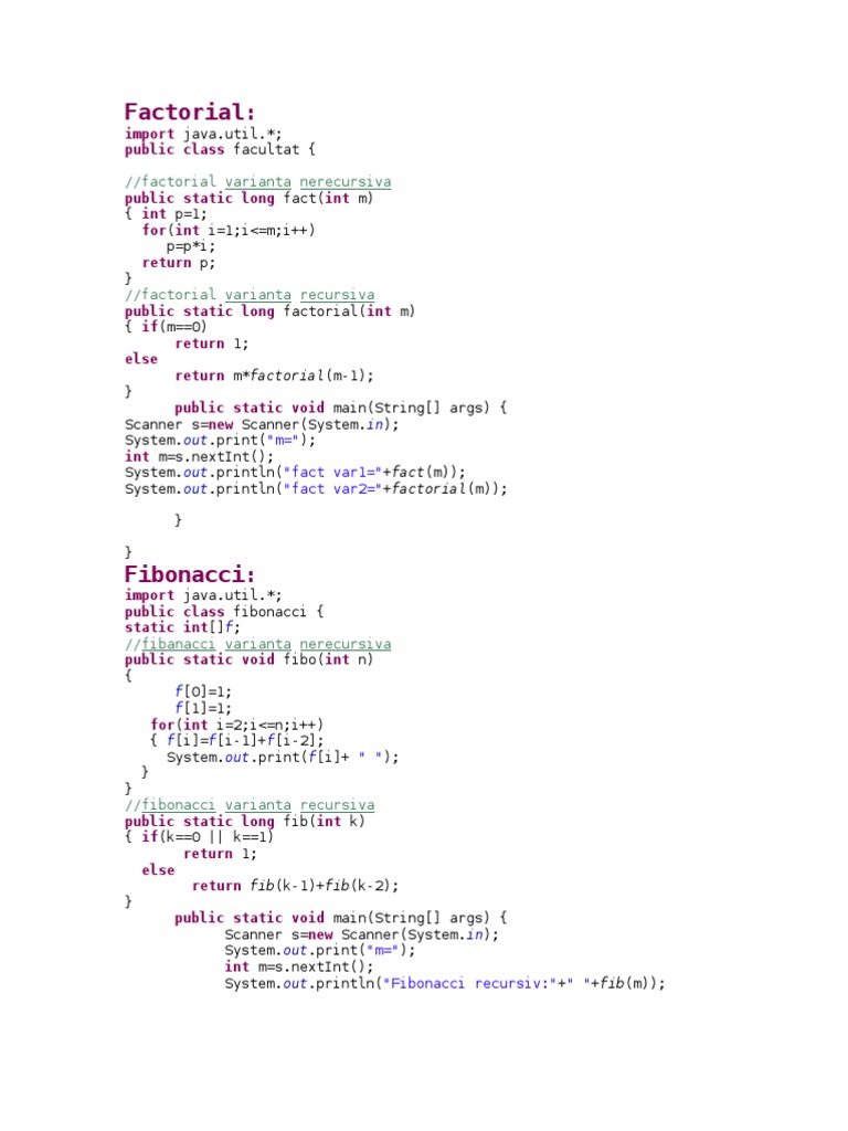 Factorial | PDF