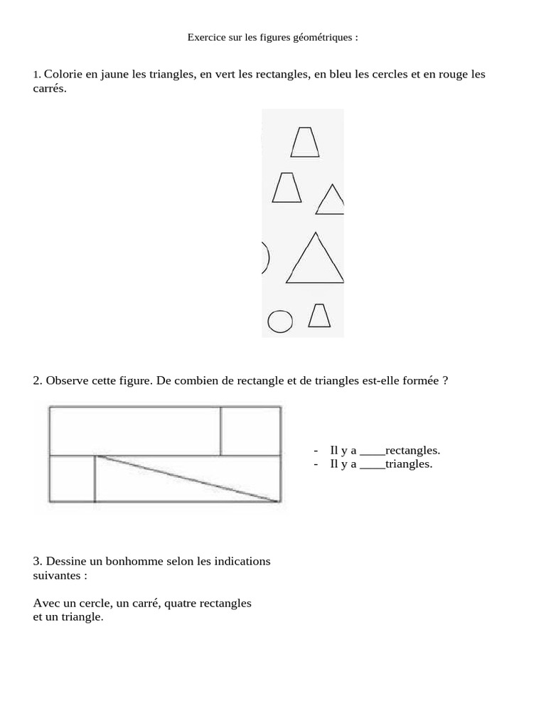 Exercice Sur Les Figures Géométriques | PDF