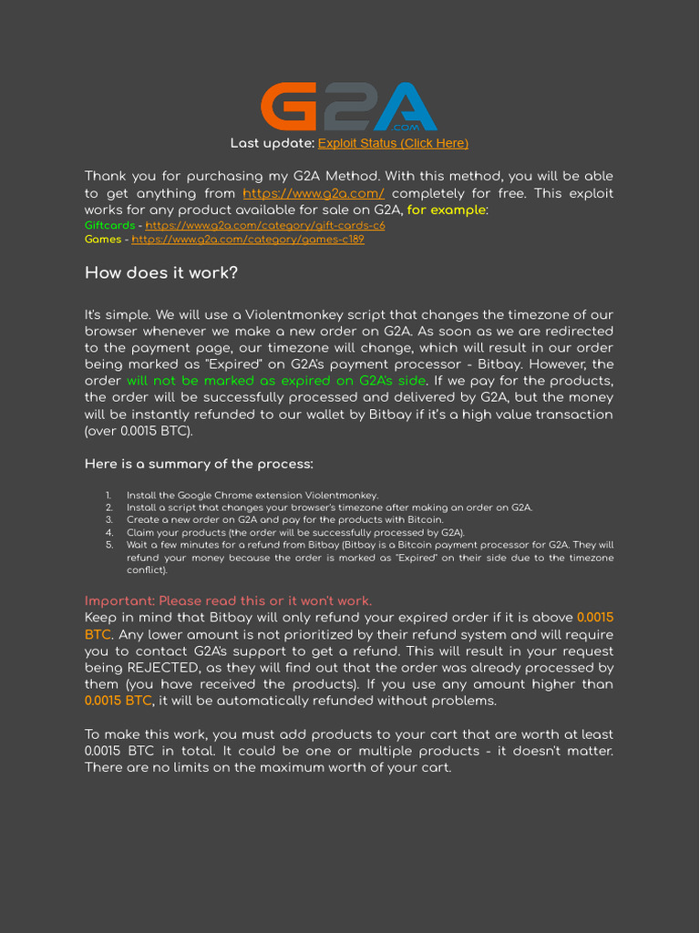 G2A Method v111 | PDF