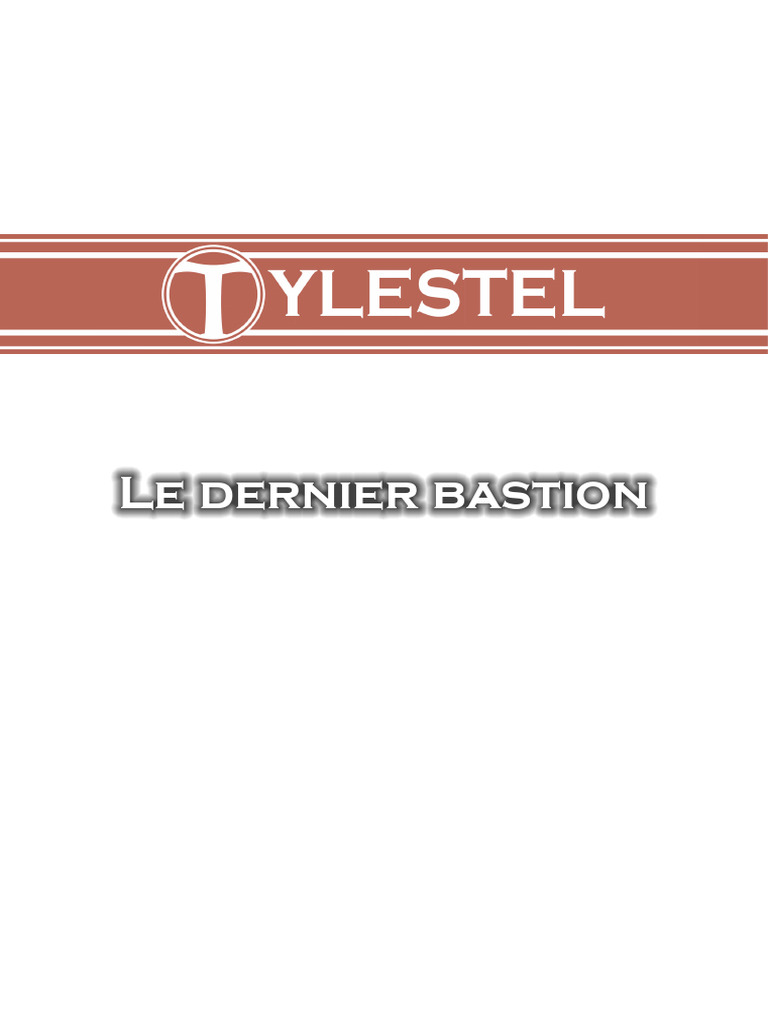 Livre De Jeu De Rôle : Le Dernier Bastion – Manuel Des Braves – Neuf