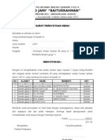 Contoh Pernyataan Hibah Arisan Qurban