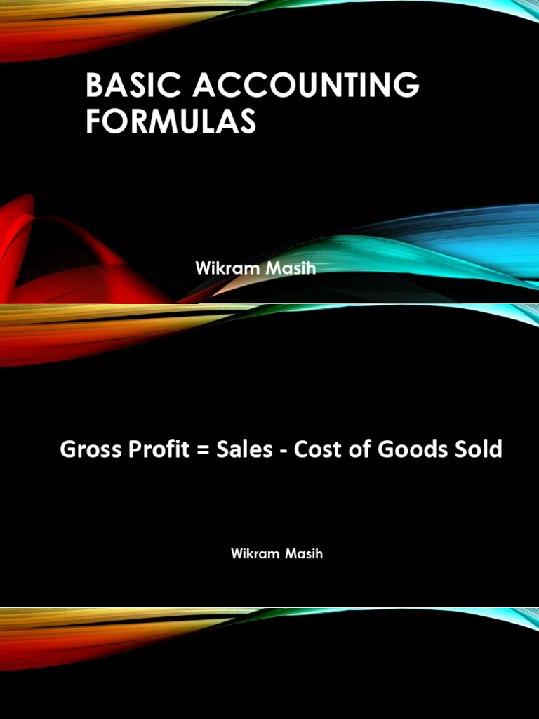 Accounting Formulas