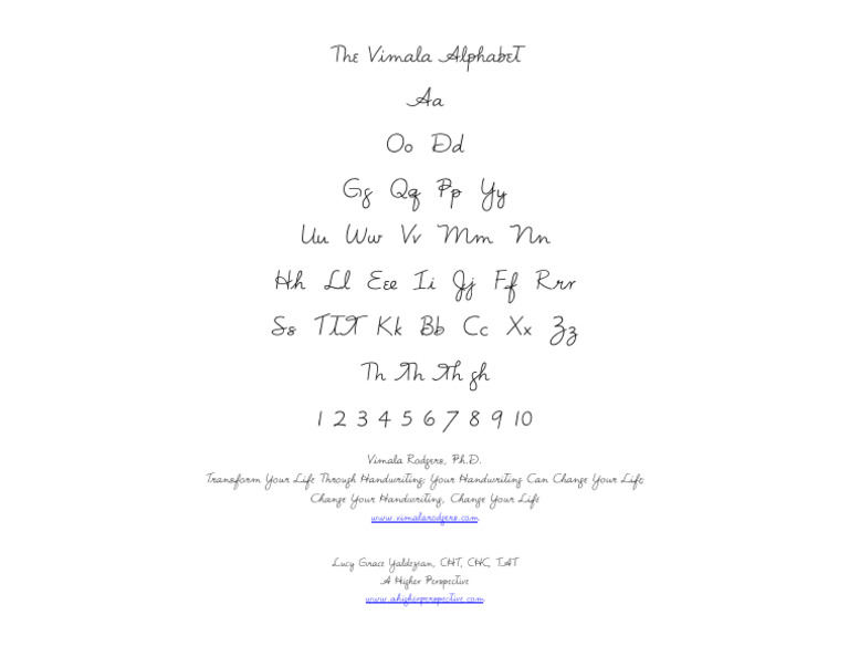 The Vimala Alphabet PDF