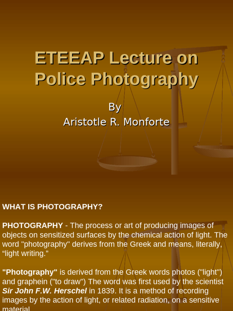 Police and Forensic Photography Guide | PDF | Camera Lens | Camera