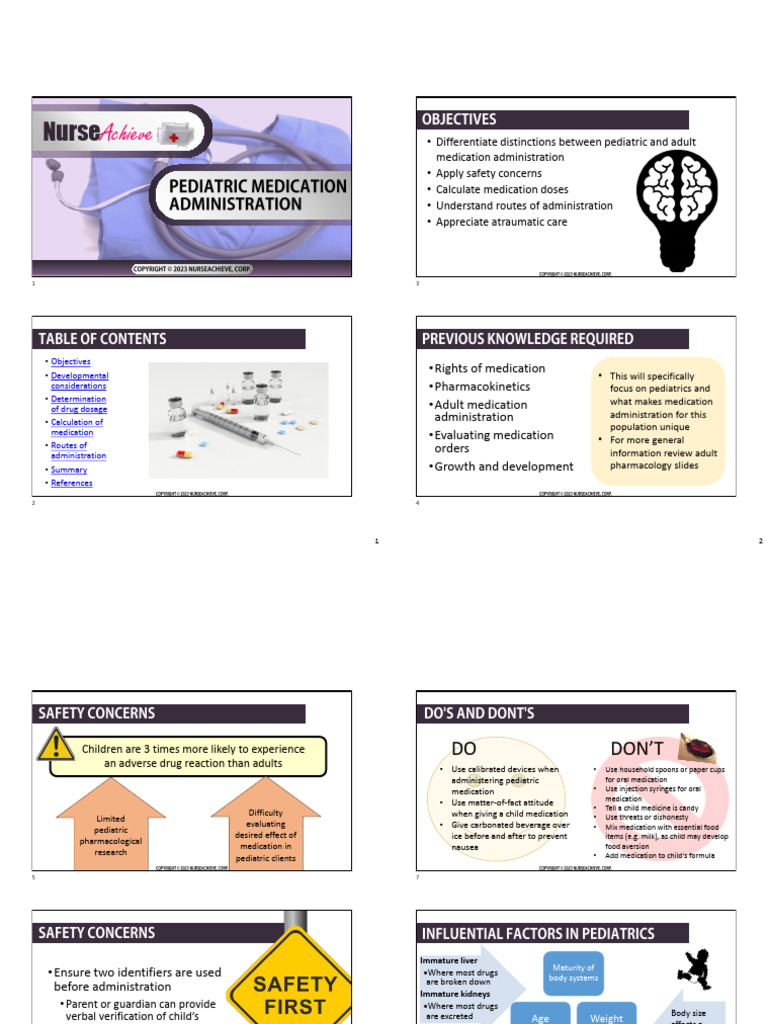 Pediatric Medication Administration | PDF