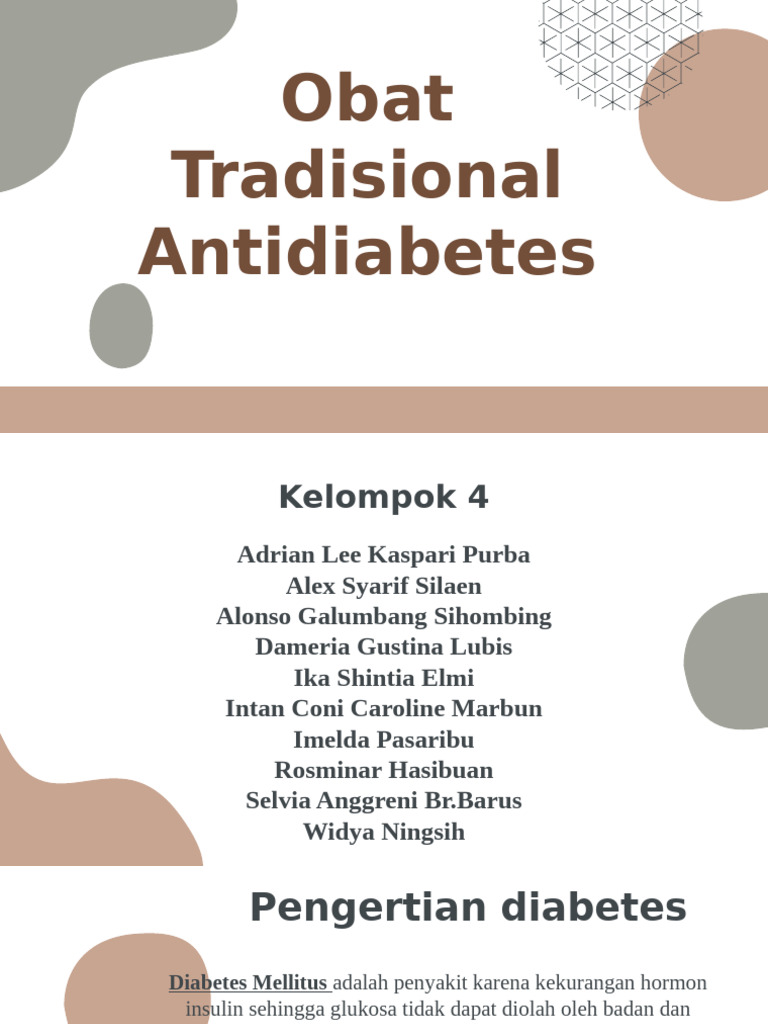 Kelompok 4-Obat Tradisional AntiDiabetes | PDF