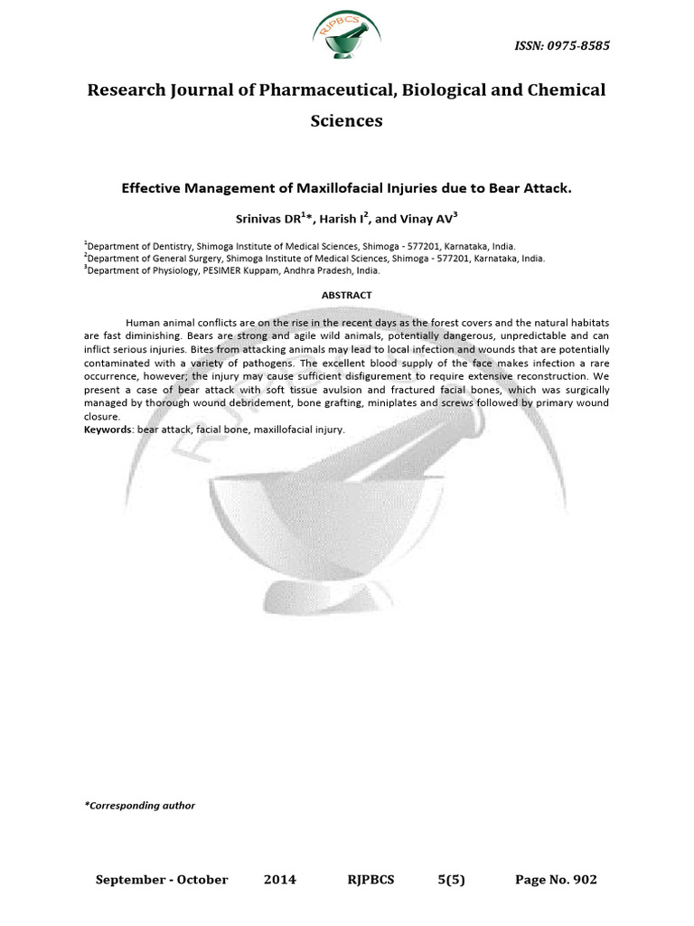 5 effective management of maxillofacial injuries due to bear attack pdf