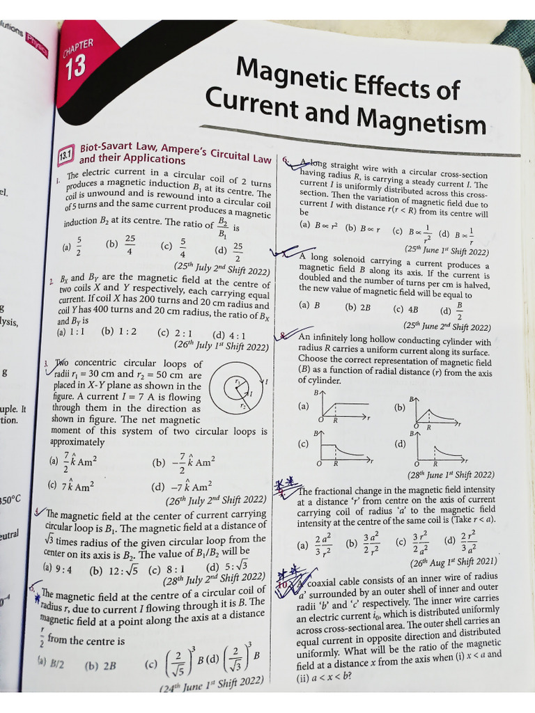 Magnetic Effects of Current | PDF