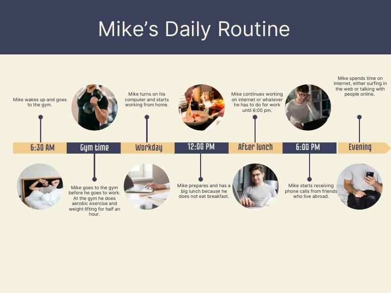 Mike's Daily Routine - Valeria Méndez PDF | PDF