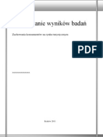 Ankieta Dotycząca Zachowań Konsumentów Na Rynku Turystycznym