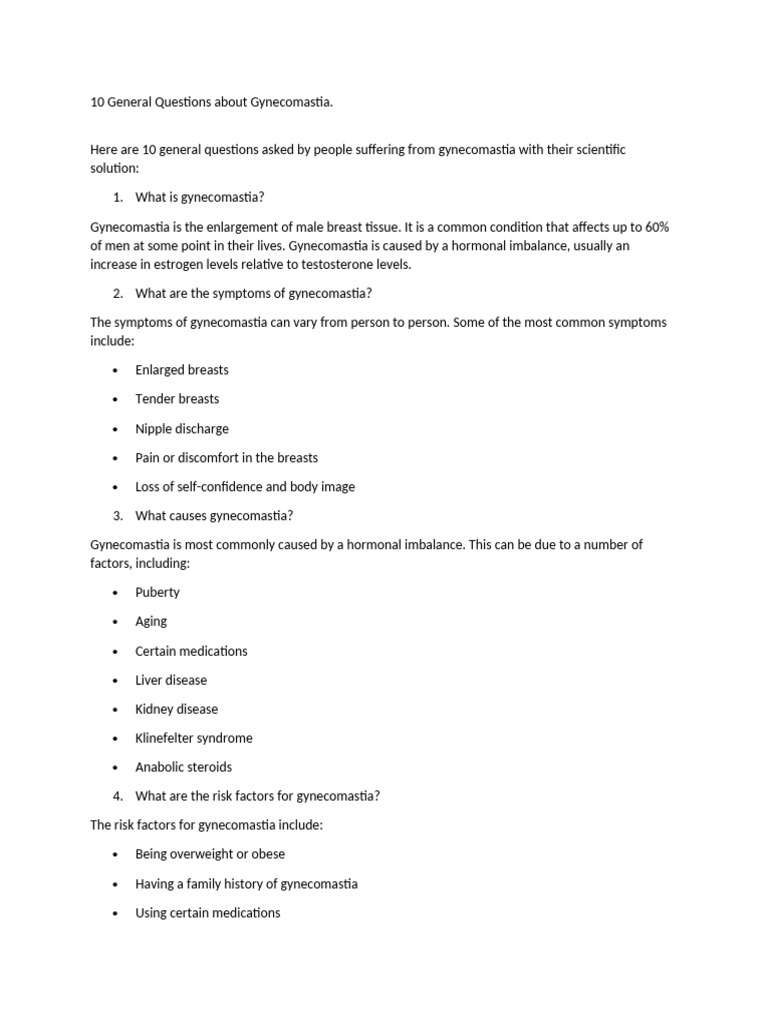 10 general questions about gynecomastia pdf