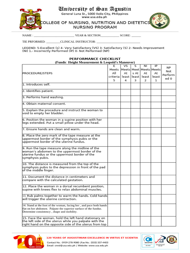 LM FH Checklist | PDF