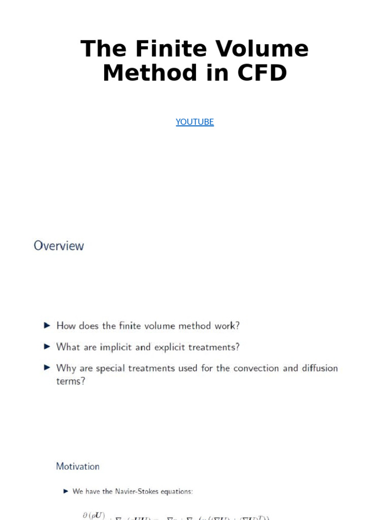 The Finite Volume Method in CFD | PDF
