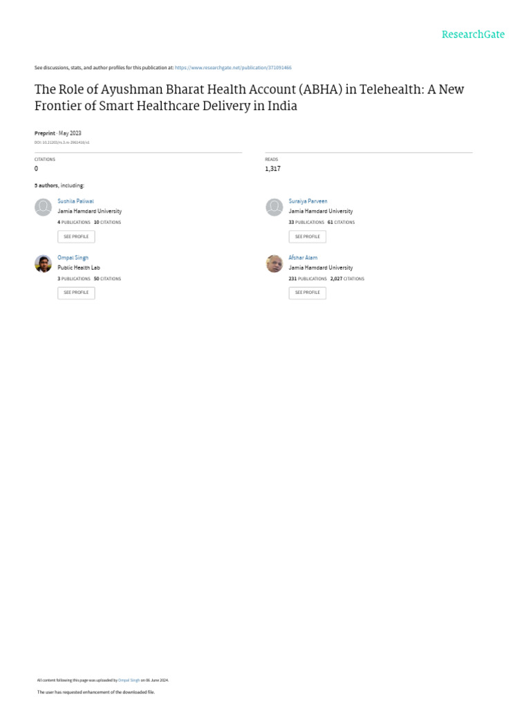 Create Ayushman Bharat Health Account