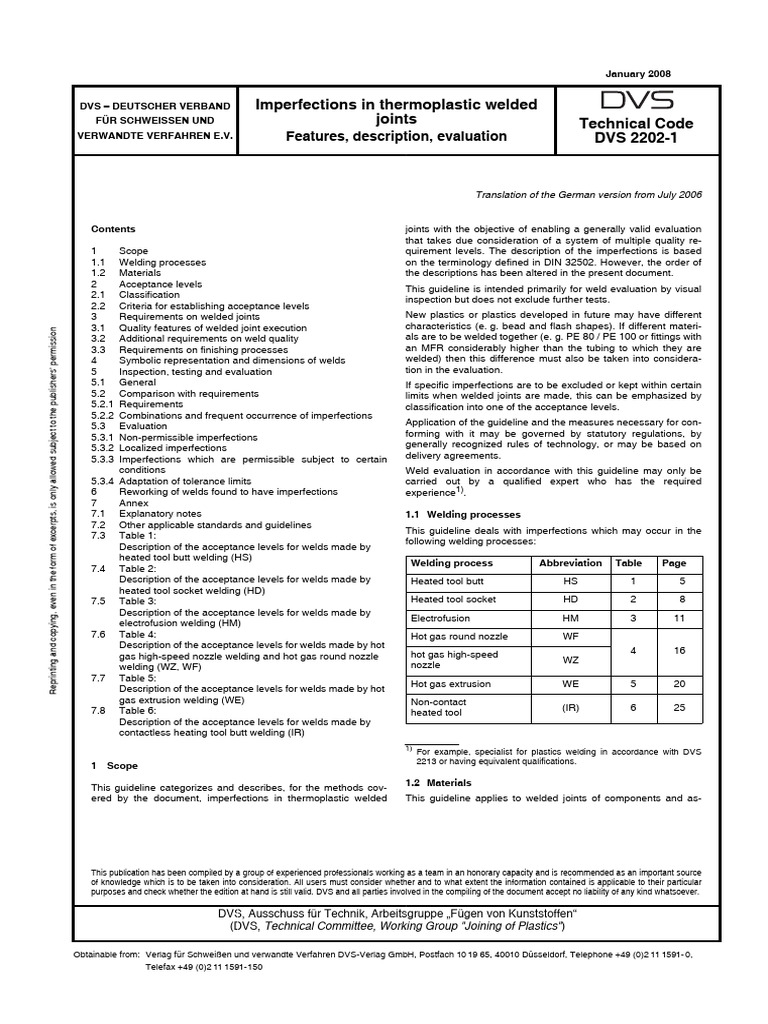 DVS 2202 1-2008 | PDF