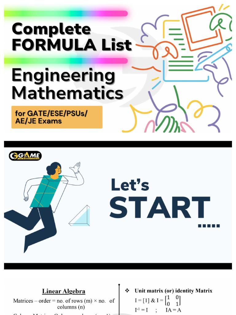 Gate mathematics formula list pdf