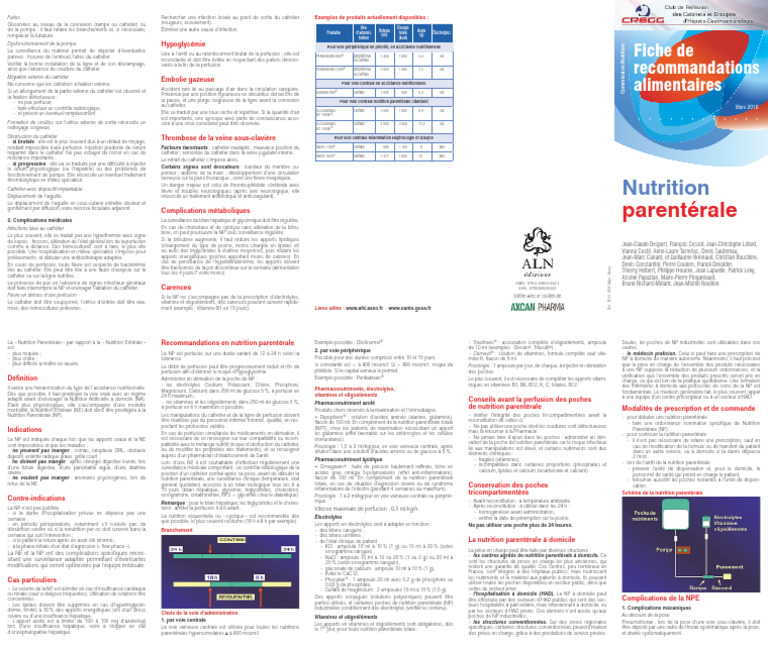 Documents Nutrition Parenterale | PDF