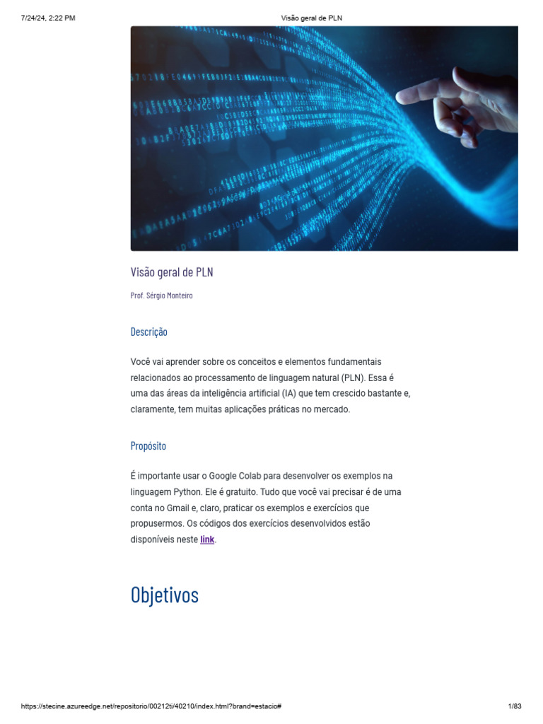 Visão Geral de PLN | PDF