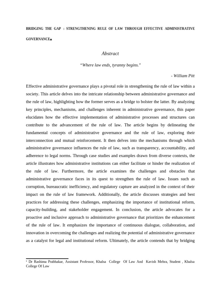 Bridging The Gap | PDF