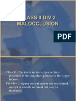 Treatment of Class II Div 2 Malocclusion