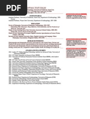 CV Sample