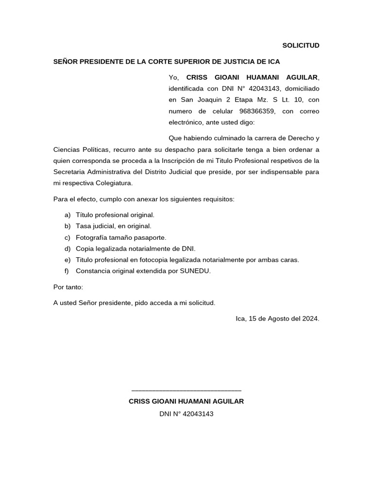 SOLICITUD | PDF