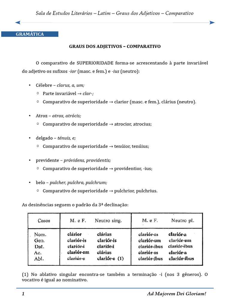 Exercício 018 - Graus Dos Adjetivos - Comparativo | PDF