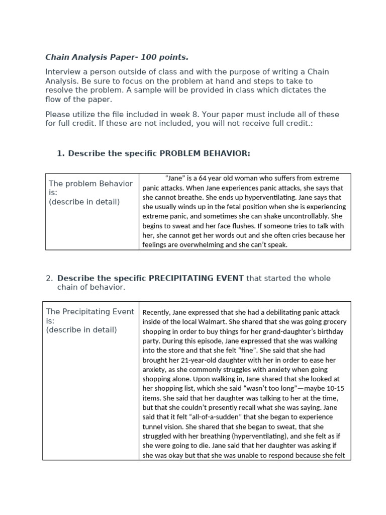 Chain Analysis Outline | PDF